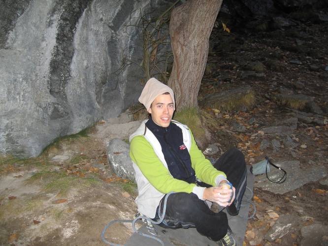 On my birthday, finishing with Nøtteliten 6a, Stryn after a sendfest like no other