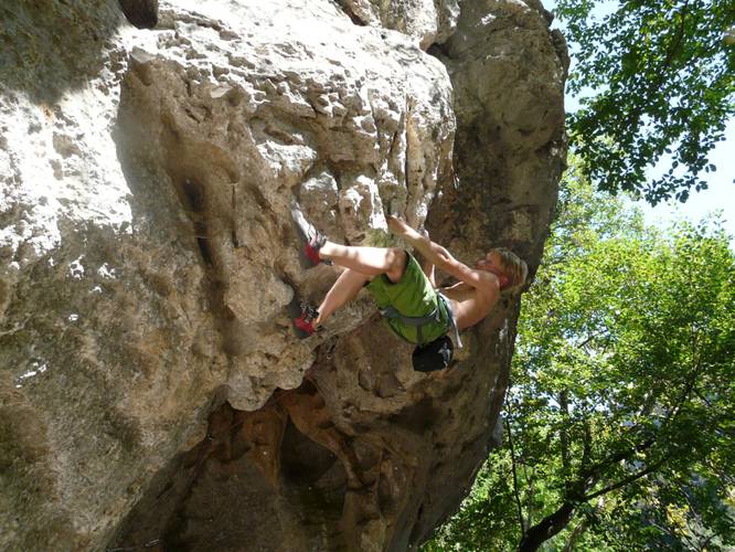 Jabot forcé j'arrive pas 8a, Ardeche