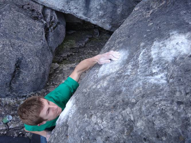 The Belly Button 6b, Halfway Log Dump