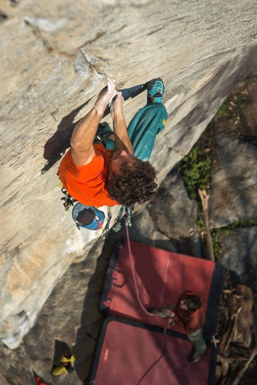 8c sport on trad gear by Jacopo Larcher