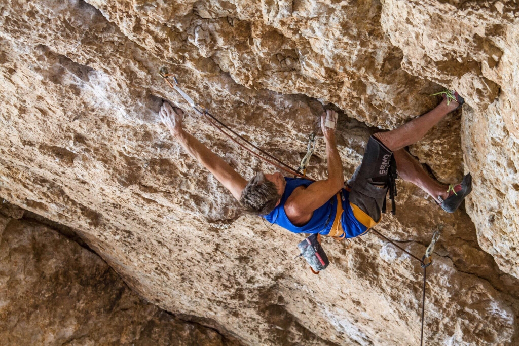 8b by Chuck Odette (62) going for 8b+