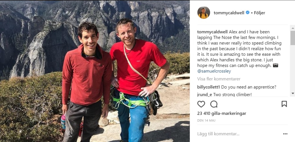 Honnold and Caldwell set new Speed record of The Nose
