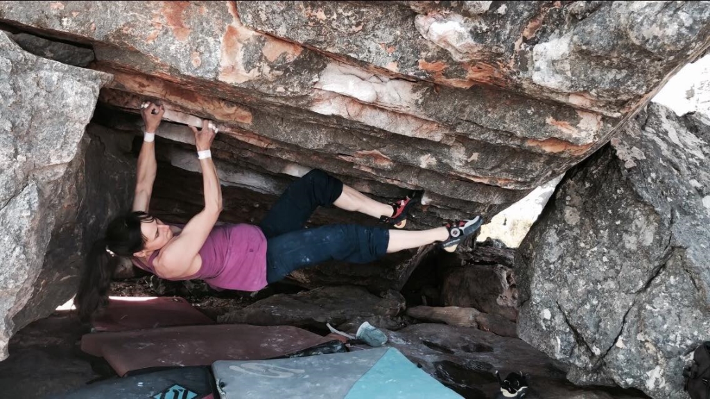 8B (A+) by Alizée Dufraisse in Rocklands
