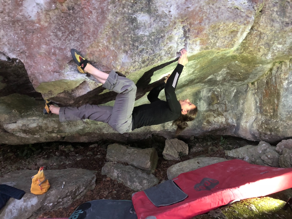8A+ for Becky Wilby after just 3 years of hard training