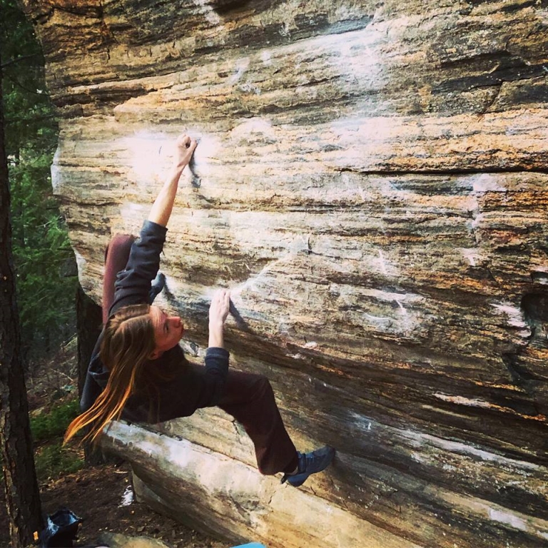 No half way Crooks 8A+ by Isabelle Faus