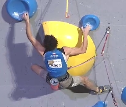 Ondra is out stepping on a bolt?