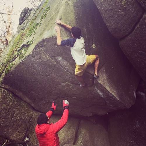 Tigre et Dragon, Rocher Gréau, Fontainebleau (8a/V11)