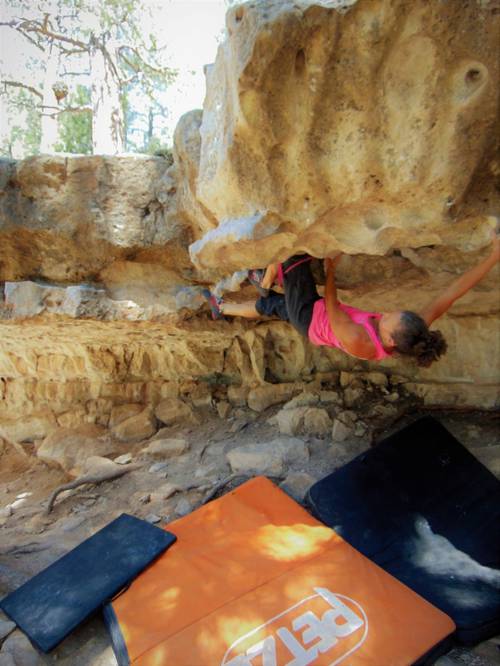 Maggie on Bat Roof full traverse