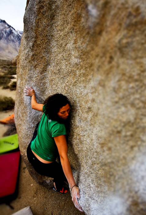 Krissy Blakney on The Buttermilk Stem, V1. Bishop, California