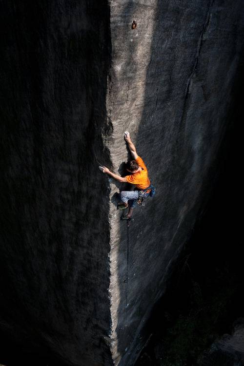 Perla 8a, Egon in Teplické skály CZ, Amazing arret climb.