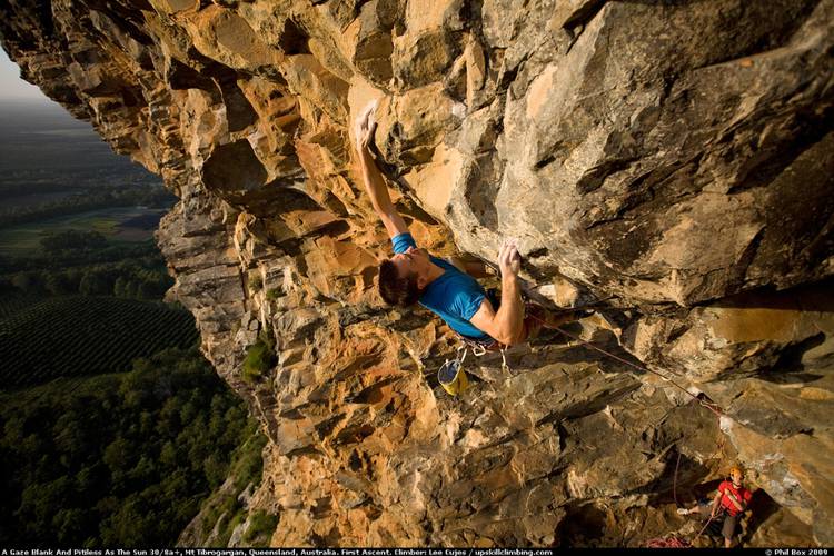 A Gaze Blank & Pitiless as the Sun 8a+, Mt Tibrogargan Summit Cave, Queensland, Australia.