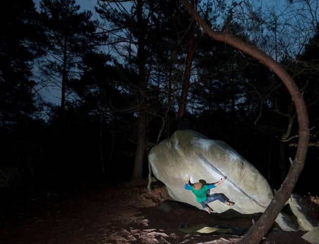 Deux faux plits...,7c, Fontainebleau
