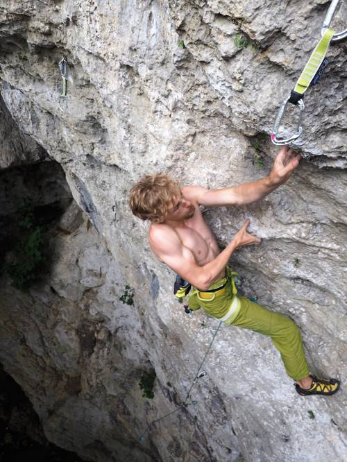 The Crux-move of Learning to Fly 8a, Konstein