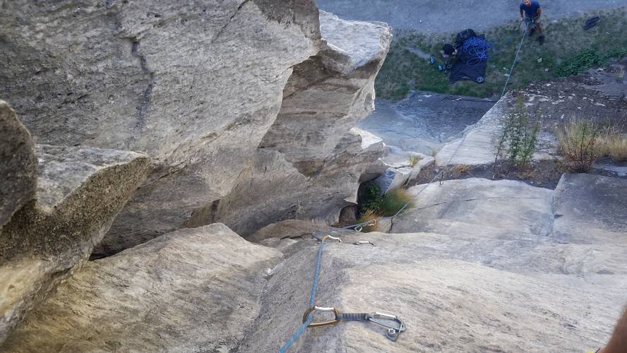 Iaia 6c+, Falesia di Villeneuve, Aosta.