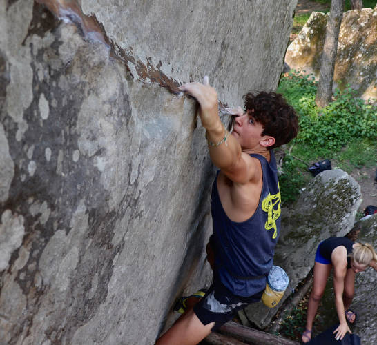 Lincoln Knowles on "Grand Dragon" in Horseshoe Canyon Ranch, Arkansas.