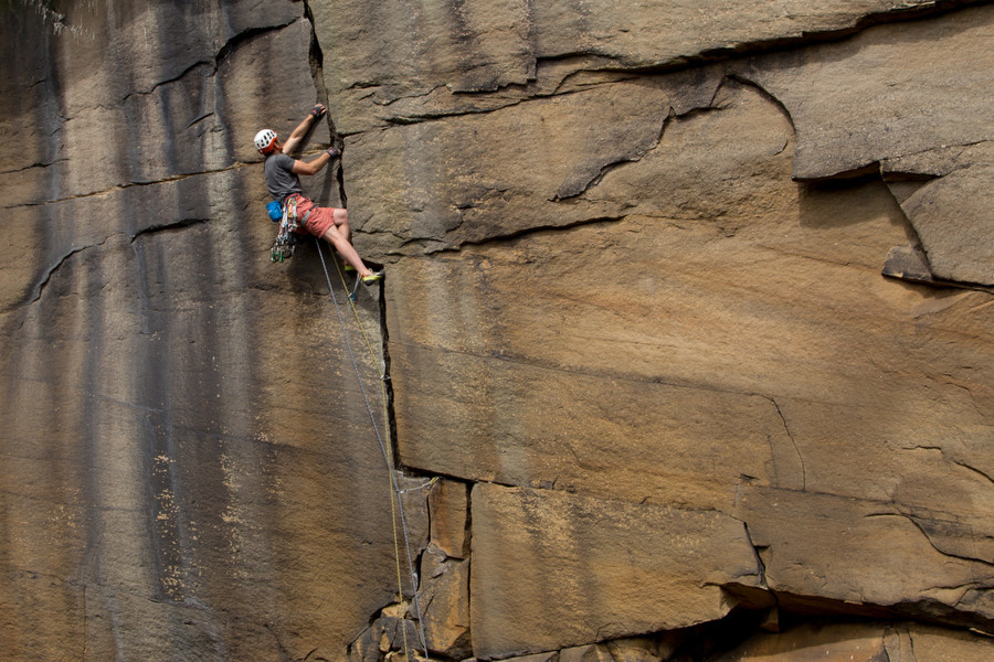 Non-sight 6c trad flash by Jesse Dufton
