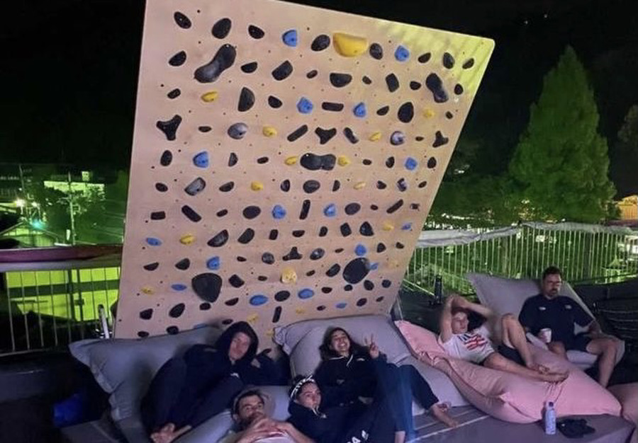 Team USA brought a mobile wall